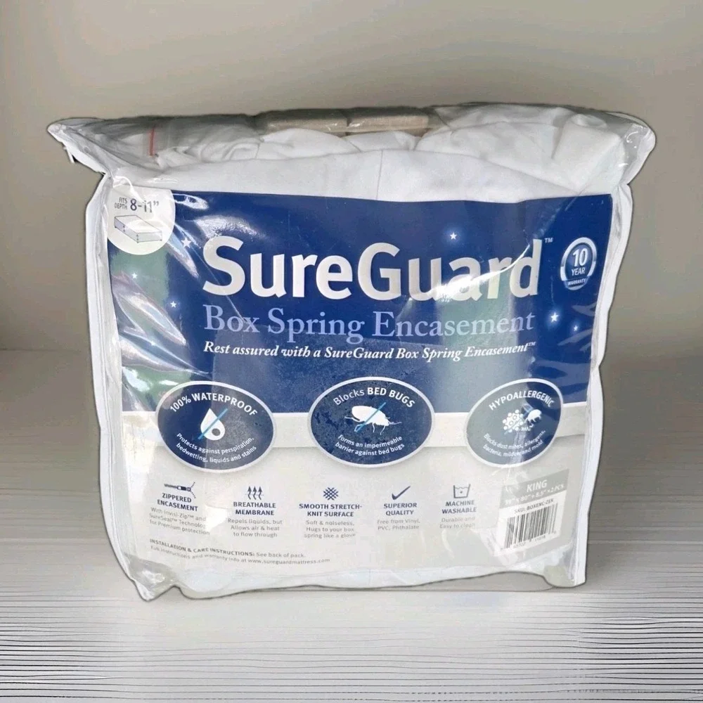 King (17-20 in. Deep) SureGuard Mattress Encasement - 100% Waterproof, Bed